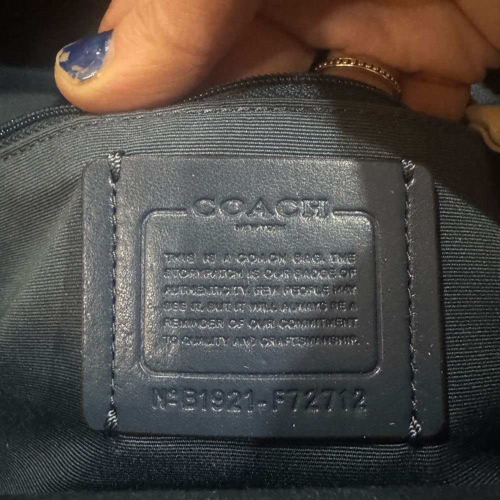 Coach Brown Backpack with Monogram Design and Rounded Top - Picture 5 of 11